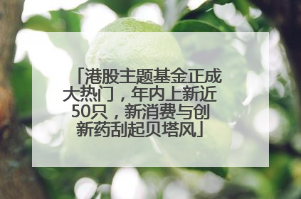 港股主题基金正成大热门，年内上新近50只，新消费与创新药刮起贝塔风